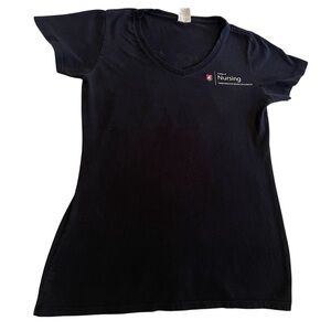 WSU Cougars Shirt Women XS Black College Of Nursing NCAA Athletic V-Neck Tee